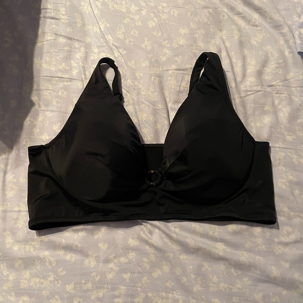 Lane Bryant Black Underwire Swim Top